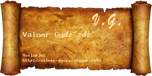 Valner Győző névjegykártya